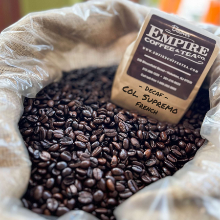 Decaf Colombian Supremo French Fresh Roasted Empire Coffee
