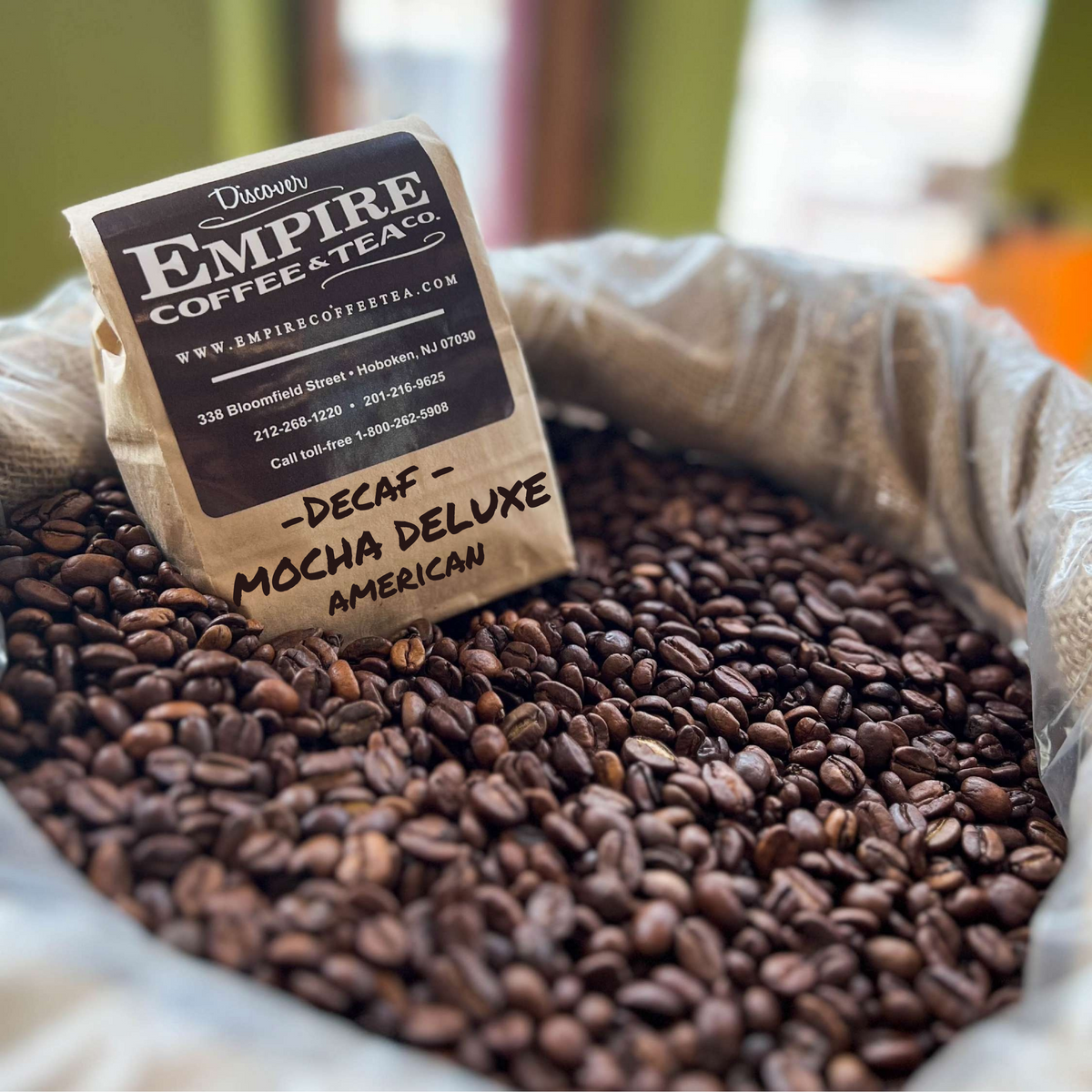Decaf Mocha Deluxe American Coffee Roasted Empire Coffee Tea New York ...