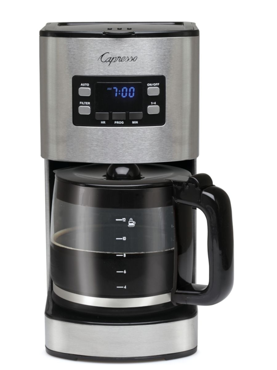 Capresso SG220 12-Cup Stainless Steel Coffee Maker with Glass