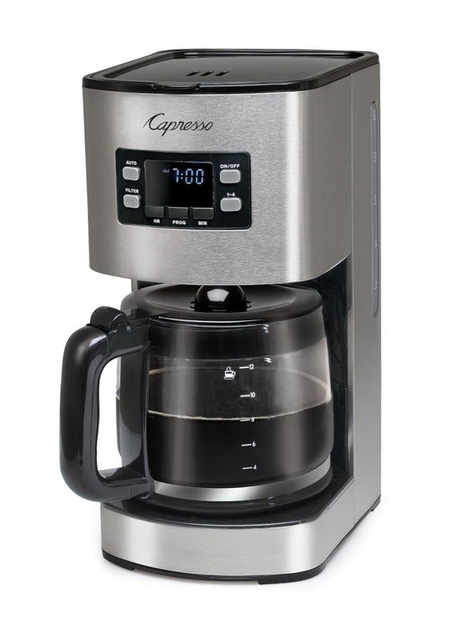 Capresso SG220 12-Cup Stainless Steel Coffee Maker with Glass Carafe