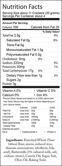 Stonewall Kitchen Olive Oil Crackers, 4.4 oz.