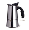 ﻿Stainless Steel Espresso Coffee Maker with Silicone Handle 4 cups