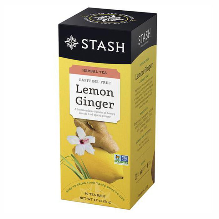 Stash Lemon Ginger Herbal, 30 Tea Bags