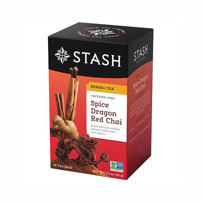 Stash Spice Dragon Red Chai Herbal, 18 Tea Bags