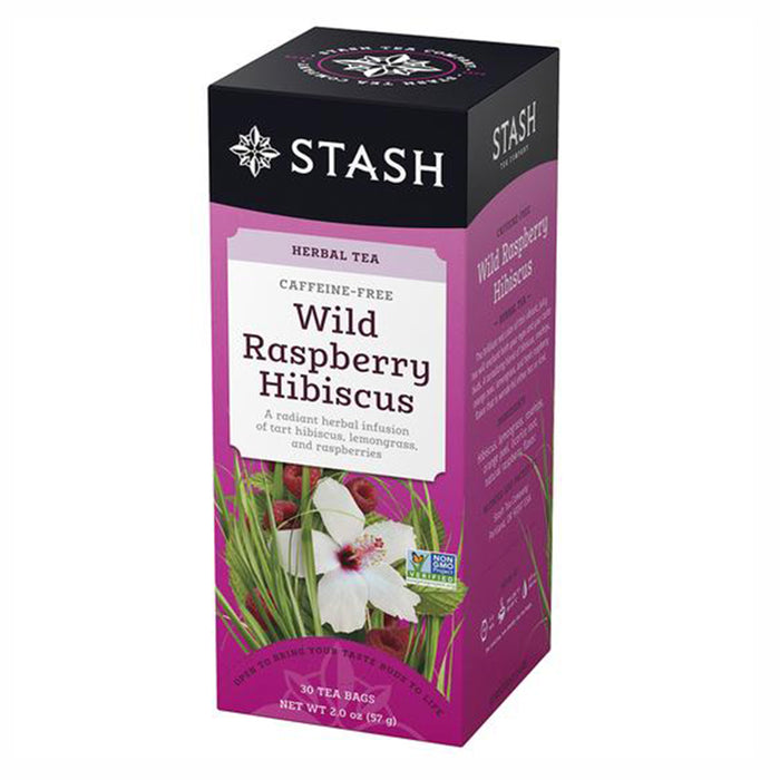 Stash Wild Raspberry Hibiscus Herbal, 30 Tea Bags